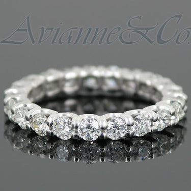 14K White Solid Gold Womens Diamond Eternity Ring Band 2.31 Ctw